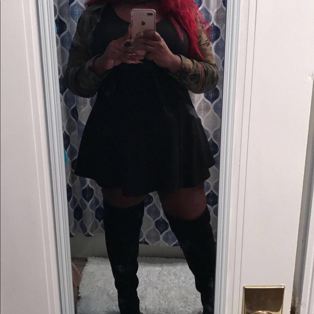 Black mini dress